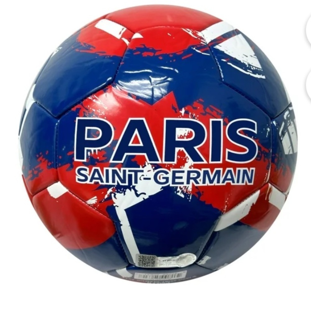 NWT París Saint -Germain Kids Soccer Ball - Red and Blue Size 3 , + 3 Years.